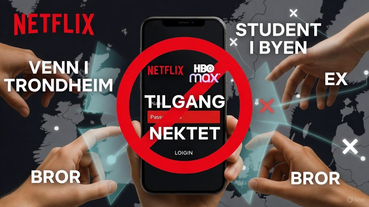  Slutt på enkel kontodeling? Strømmetjenestene slår ned på passorddelere